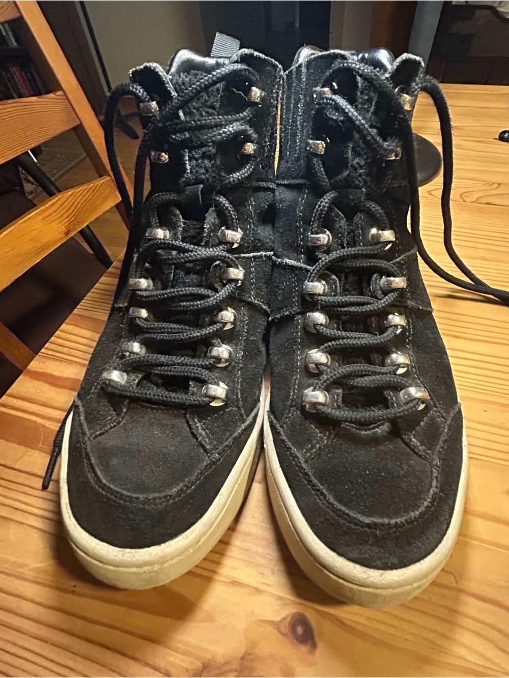 Marc Fisher Black Suede High-Top Sneaker Bootie